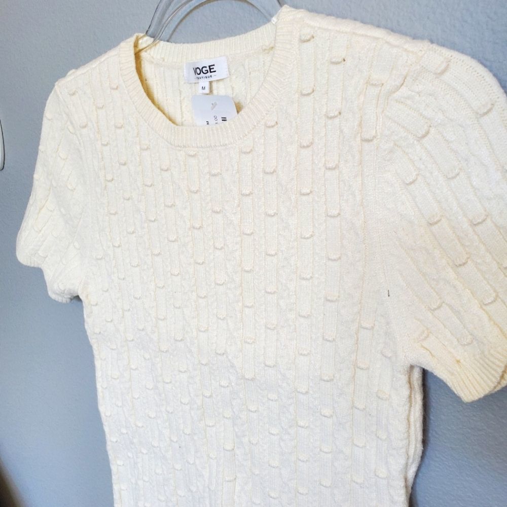 NWT braided knit sweater top - Picture 2 of 4